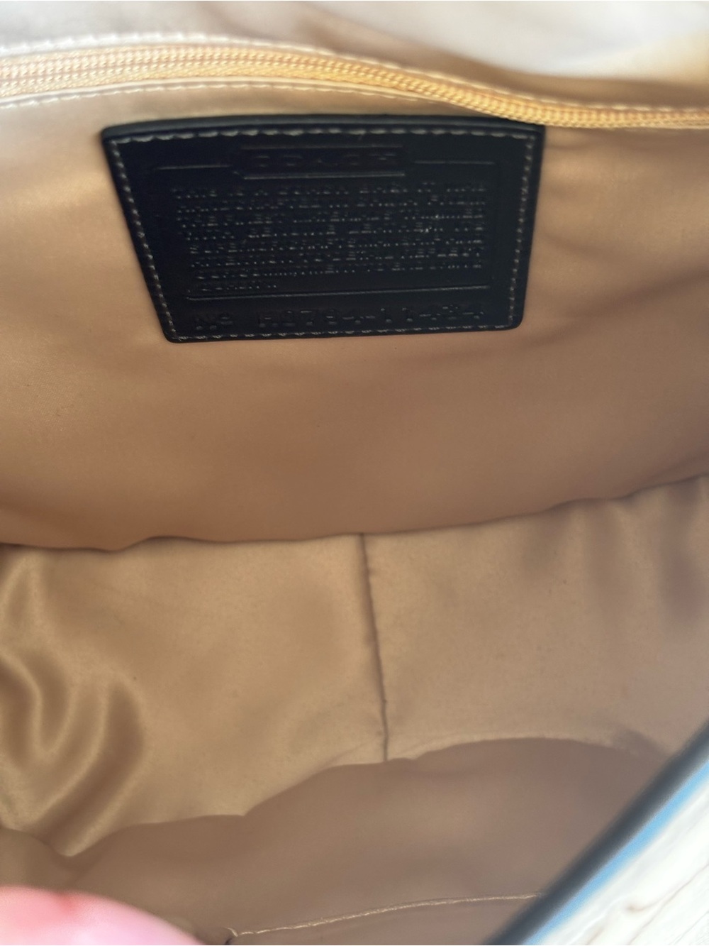 Coach Bleecker Legacy Signature Buckle Flap Hobo Bag Khaki Mahogany Style 11434 - Picture 9 of 16